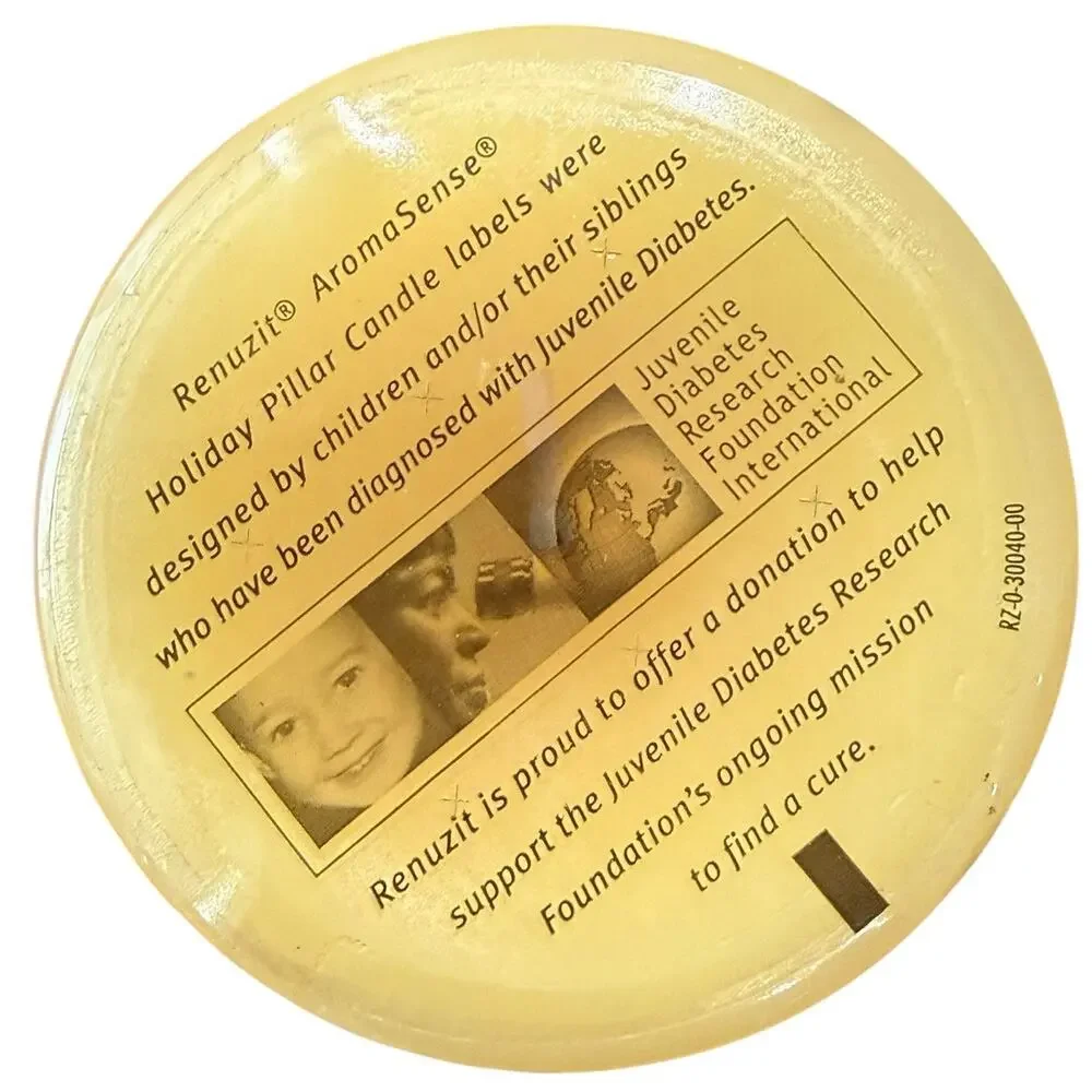 Renuzit Longlast AromaSense 3 Pillar Candles‎ Apple Cinnamon Gingerbread Vanilla